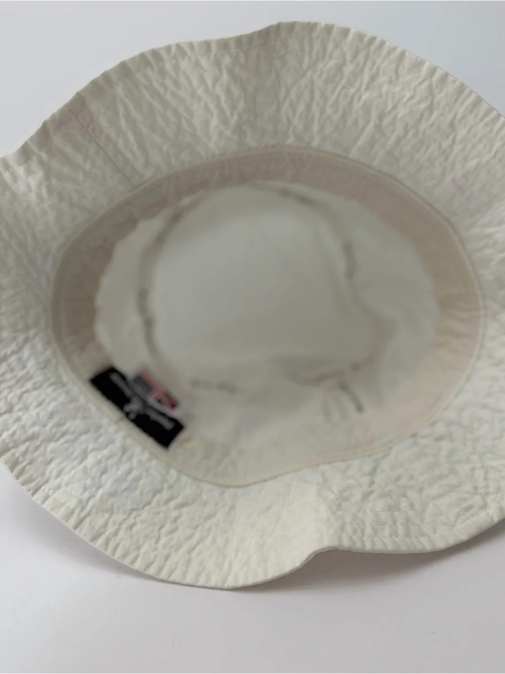 Psycho Bunny White Bucket Hat with Pink & Black Bunny Logo